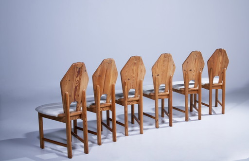 6x Chaises de salle à manger en pin danois