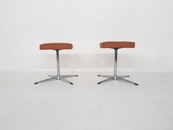 Image 1 of 2 mid-century swivel stools