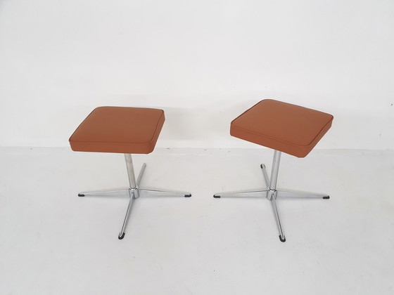 Image 1 of 2 mid-century swivel stools