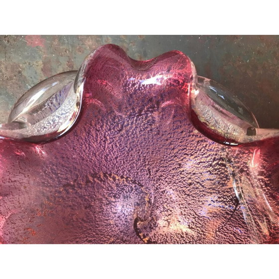 Image 1 of Posacenere vintage in vetro di Murano rosa, 1970