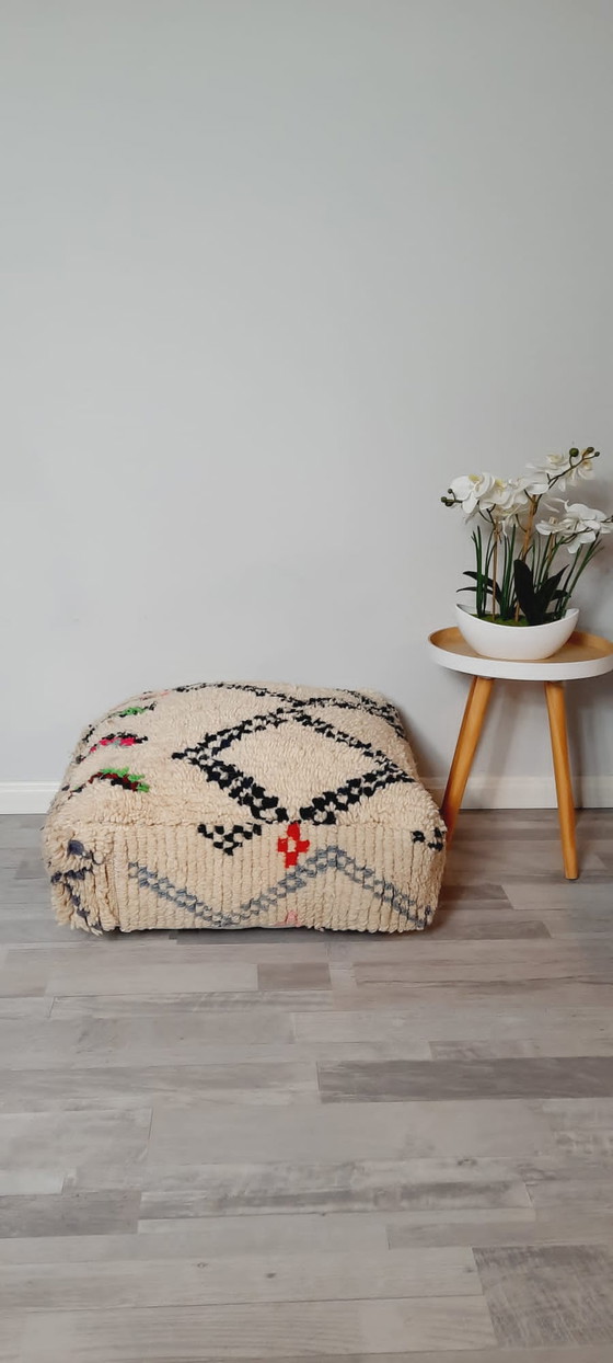 Image 1 of Vintage seat cushion, berber floor cushion from Morocco