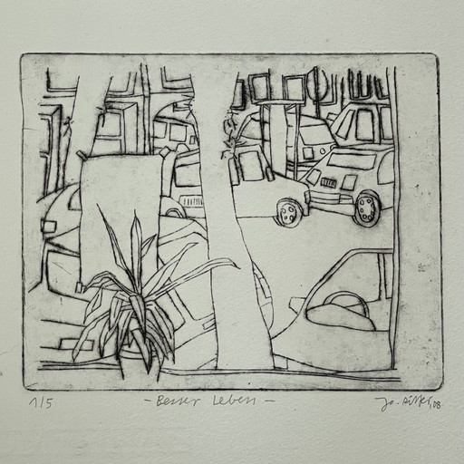 Johanne Ritter etching Besser Leben