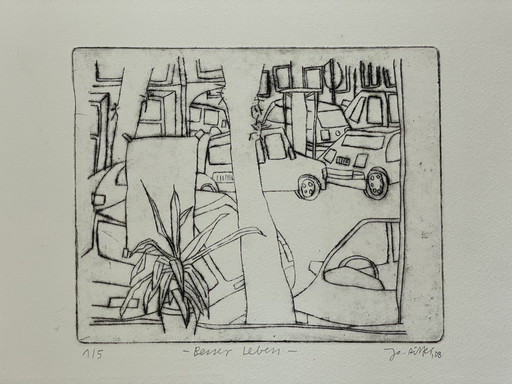 Johanne Ritter etching Besser Leben