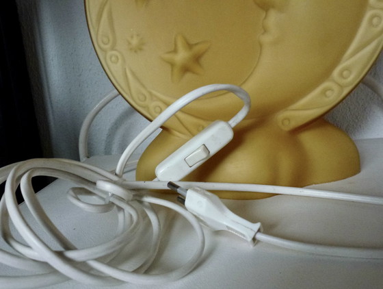 Image 1 of Vintage Glass Table Lamp "Crescent Moon" For In The Children's Room (?)