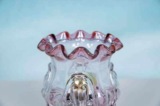 Image 1 of Lampada da tavolo vintage svedese in vetro colorato