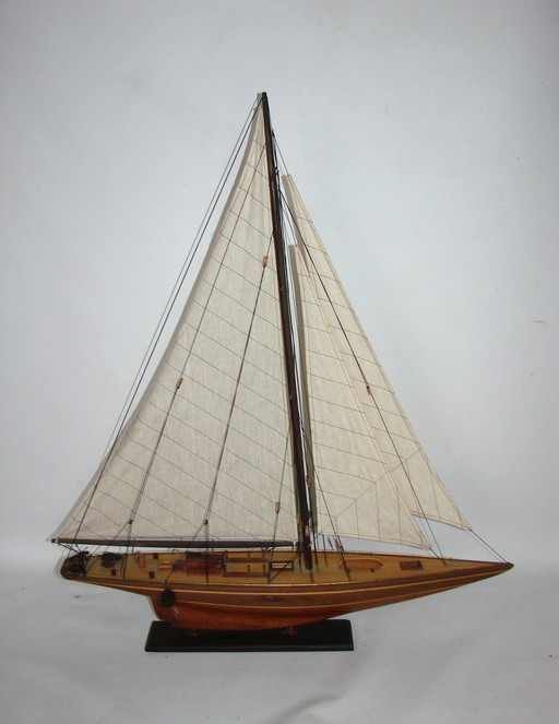 Wooden Yacht Model.