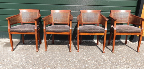 Image 1 of 4x Schuitema Art Nouveau Dining Room Armchairs