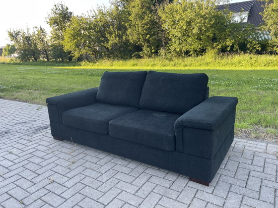 Image 1 of 2.5 Seater Henders And Hazel Black Fabric Sofa