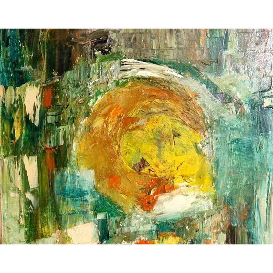 Image 1 of Vintage abstract composition on canvas by Jacques Mary