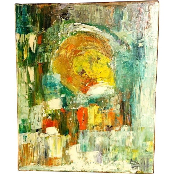 Image 1 of Vintage abstract composition on canvas by Jacques Mary
