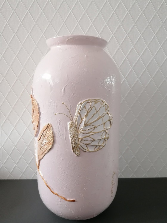 Image 1 of Hand-painted Vase, Artist Evalien Ritmeester