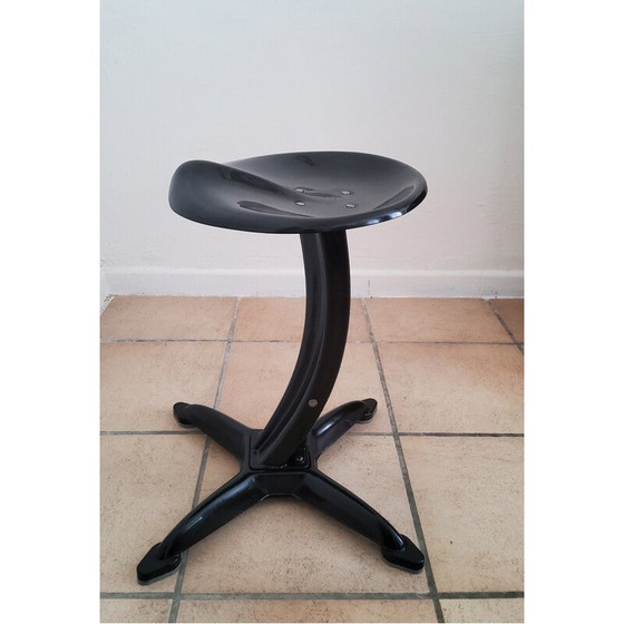 Image 1 of Set of 4 vintage Lotus stools by Yasu Sasamoto for Dulton