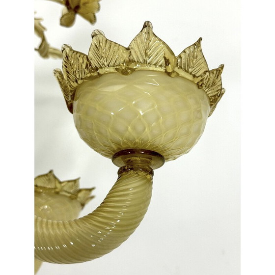 Image 1 of Lampadario vintage in vetro di Murano a 6 braccia, Italia 1950