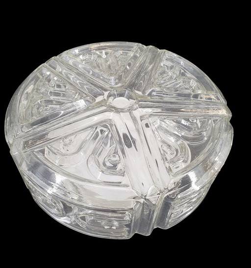 1046 Lámpara de techo de cristal vintage de los años 60