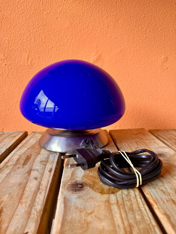 Image 1 of Linhai Junis cobalt blue mushroom touch lamp lampe à poser