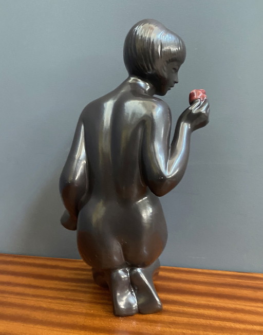 Female Ceramic Figurine By Jitka Forejtova For Keramia 1960S