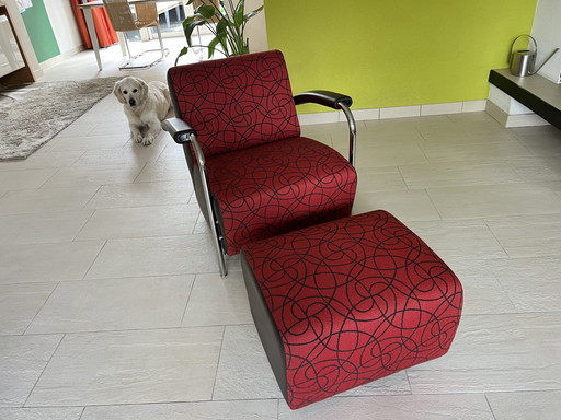 Fauteuil et pouf Leolux Scylla