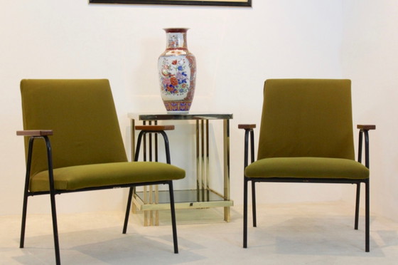 Image 1 of Pierre Guariche Armchairs by Meurop