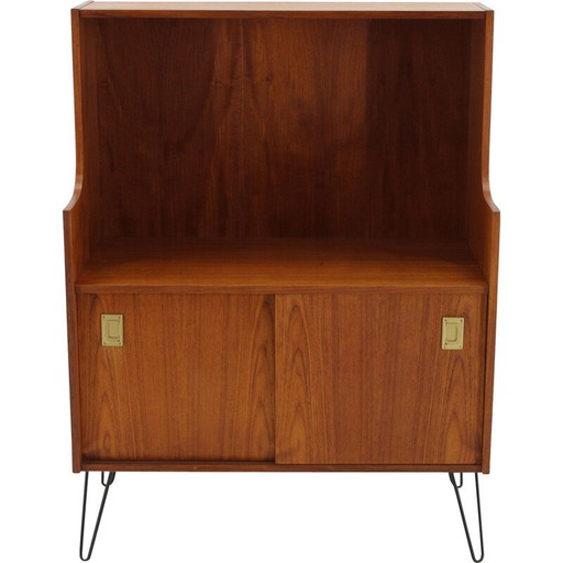 Vintage teak and iron cabinet, Denmark 1960