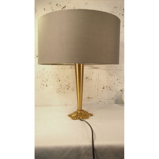 Image 1 of Vintage brass table lamp by Lucien Gau,1980