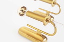 Set of two vintage heavy solid brass wall sconces