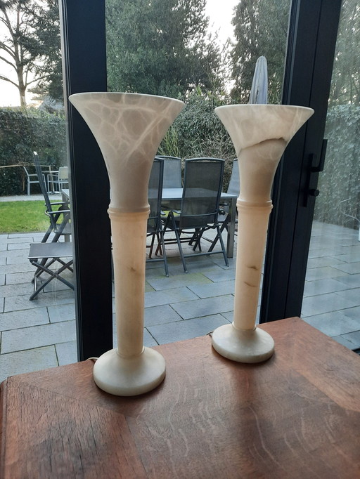 Beautiful Alabaster Design Lamps 2X