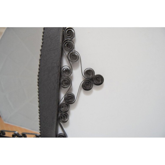 Image 1 of Specchio da parete vintage in vetro e metallo, Cecoslovacchia 1960