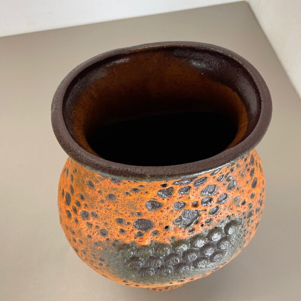 Vintage fat lava ceramic vase Vintage fat lava ceramic vase