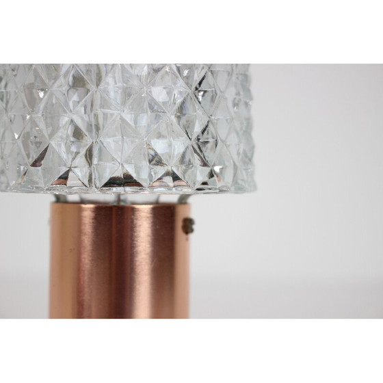 Image 1 of Lampada da tavolo vintage in ottone e vetro di Kamenicky Senov, Cecoslovacchia 1960