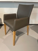 2 Chairs Hulsta Armchair Leather And Oak Showroom Model