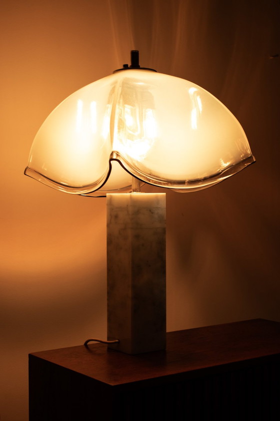 Image 1 of Vintage glass table lamp