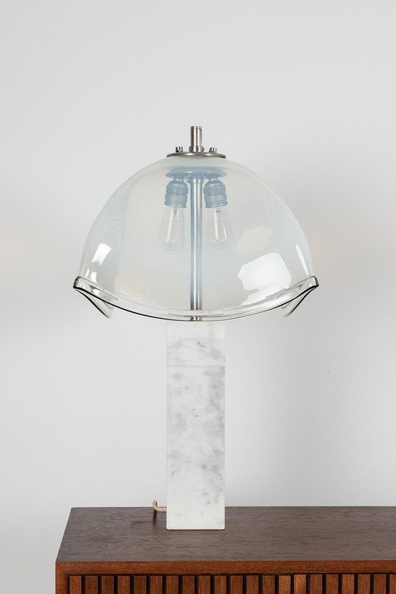 Image 1 of Vintage glass table lamp