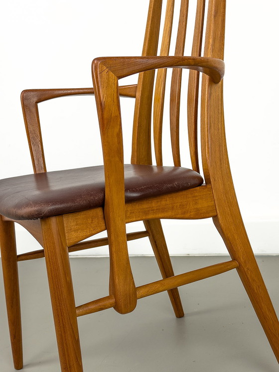 Image 1 of Fauteuil Eva en teck et cuir par Niels Koefoed pour Hornslet Møbelfabrik, 1960s