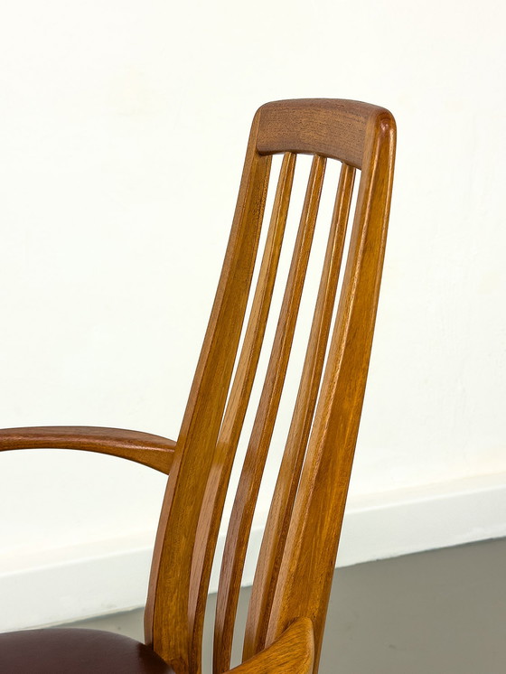 Image 1 of Fauteuil Eva en teck et cuir par Niels Koefoed pour Hornslet Møbelfabrik, 1960s