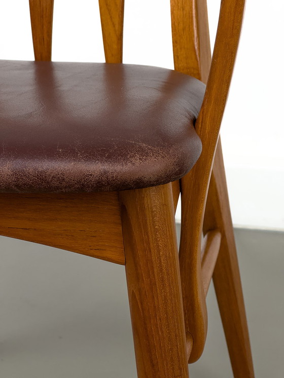 Image 1 of Fauteuil Eva en teck et cuir par Niels Koefoed pour Hornslet Møbelfabrik, 1960s