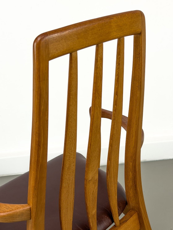 Image 1 of Fauteuil Eva en teck et cuir par Niels Koefoed pour Hornslet Møbelfabrik, 1960s