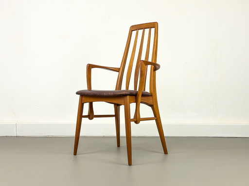 Fauteuil Eva en teck et cuir par Niels Koefoed pour Hornslet Møbelfabrik, 1960s