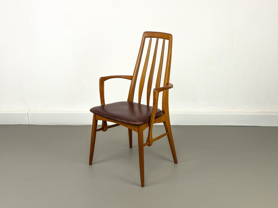 Image 1 of Fauteuil Eva en teck et cuir par Niels Koefoed pour Hornslet Møbelfabrik, 1960s