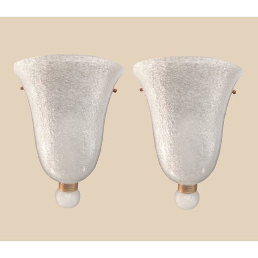 Pair of vintage wall lamp by Seguso Murano, 1940