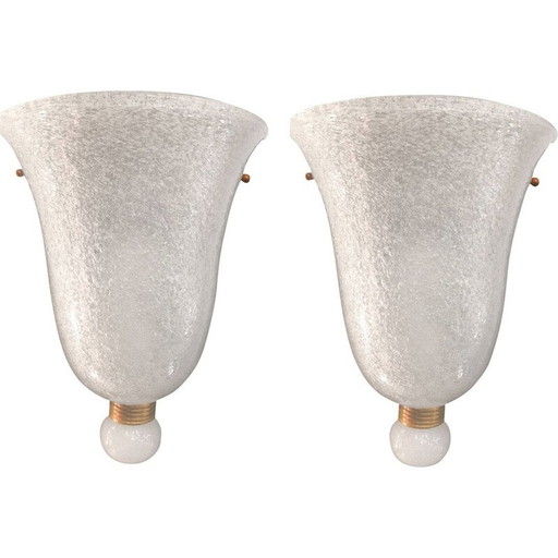 Pair of vintage wall lamp by Seguso Murano, 1940