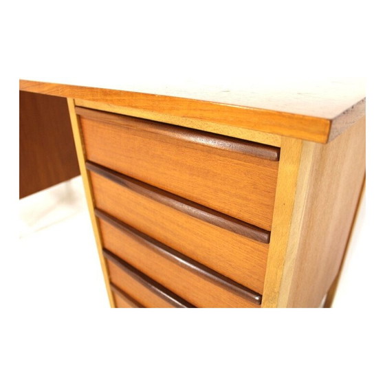 Image 1 of Vintage teak and beech desk, Sweden 1960