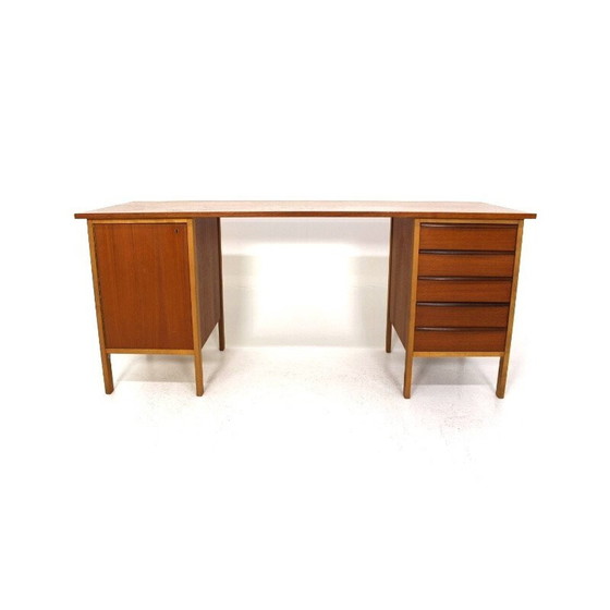 Image 1 of Vintage teak and beech desk, Sweden 1960