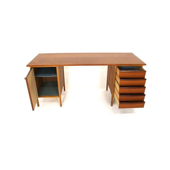 Image 1 of Vintage teak and beech desk, Sweden 1960