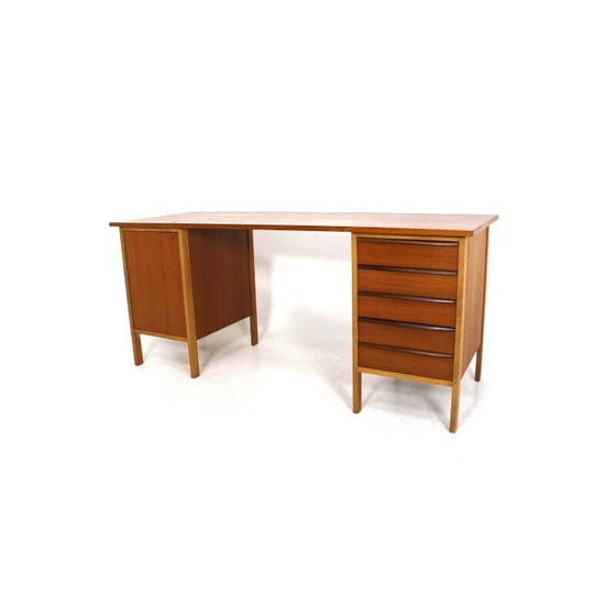 Image 1 of Vintage teak and beech desk, Sweden 1960