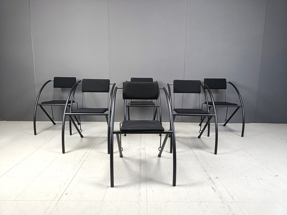 Image 1 of Set Of 6 Postmodern Dining Chairs, 1980S 