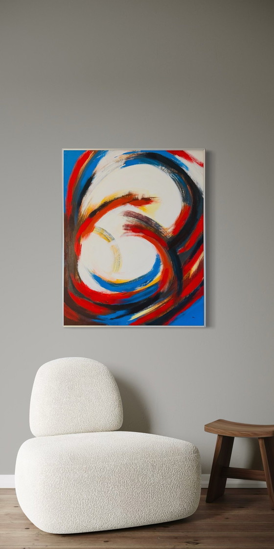 Image 1 of Halina Mattheiem Sublime And Large Abstract Framed Painting