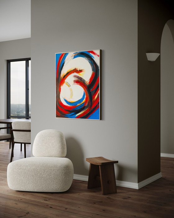 Image 1 of Halina Mattheiem Sublime And Large Abstract Framed Painting