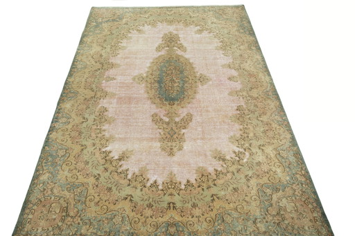 Hand-knotted Vintage Royal Carpet -284 X 183 Cm - Elegance In Soft Pastel Shades