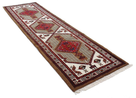 Image 1 of Original hand-knotted Persian carpet Ardebil Old 350 X 100 Cm Top condition