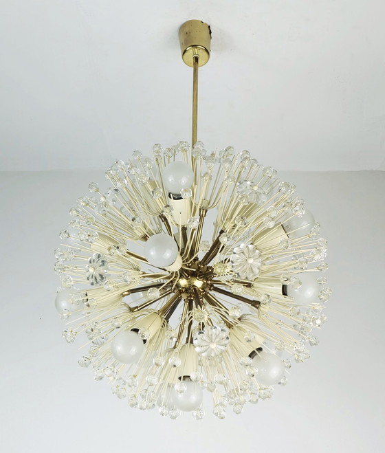 Image 1 of Iaustrian Mid Century Emil Stejnar Chandelier Dandelion Sputnik Light Rupert Nikoll 1950S